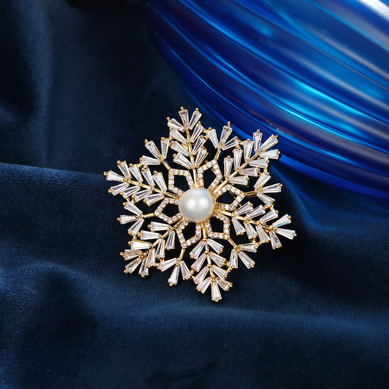 S2346B1 Pearl Brooch Scarf Buckle fine handmade gifts