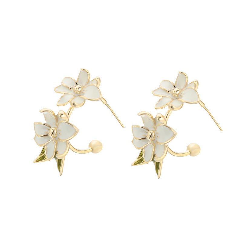 S4880E1 flower Earrings Stud Ear Accessories fine handmade gifts