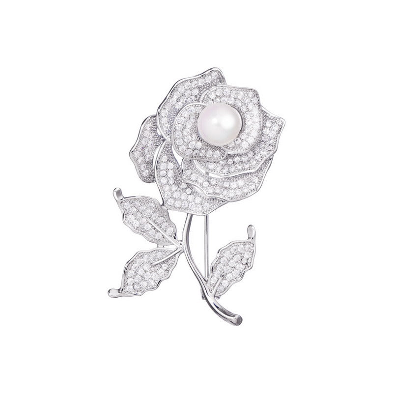 S2152B1 Flower Brooch Scarf Buckle fine handmade gifts