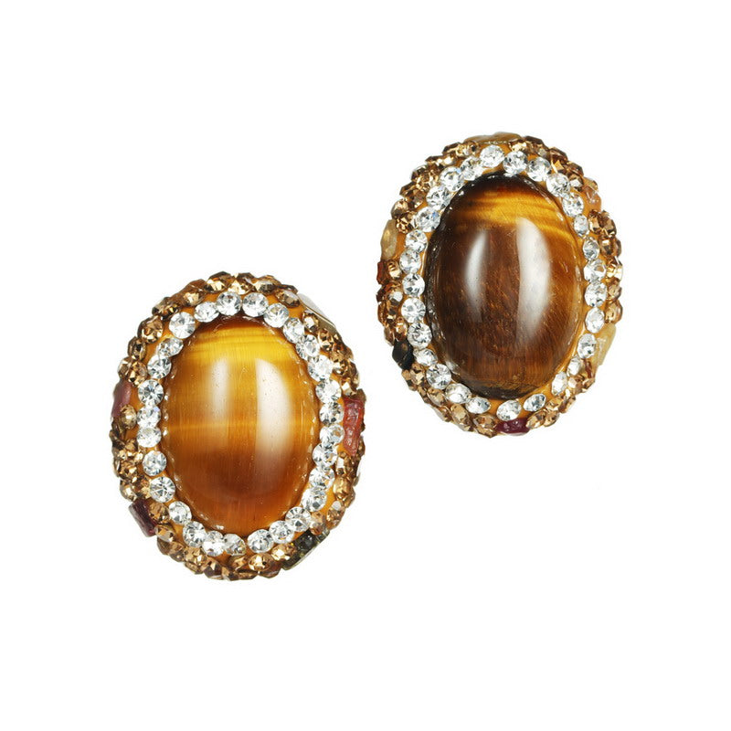 S4805E1 Tiger's Eye Earrings Stud Ear Accessories fine handmade gifts