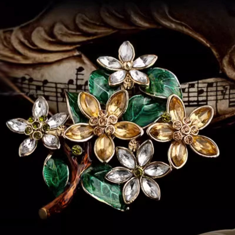 S2038B1 Scarf Buckle Flower Brooch fine handmade gifts