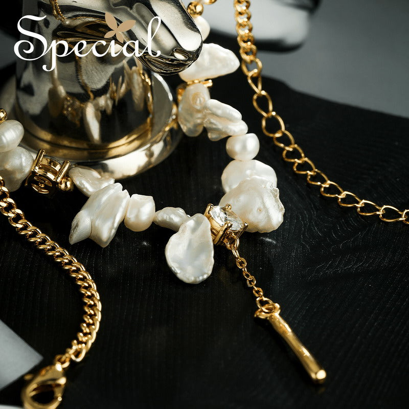 S2785N1 Pearl Sweater Chain Long Necklace Choker fine handmade gifts