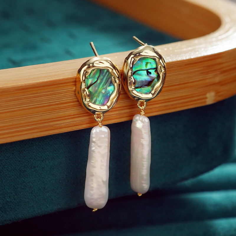 S4773E1 Pearl long Earring Stud Ear Accessories fine handmade gifts