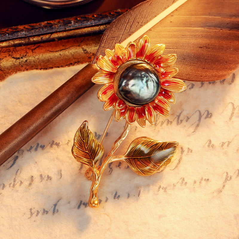 S2309B1 Pearl Flower Bird Brooch Scarf Buckle fine handmade gifts