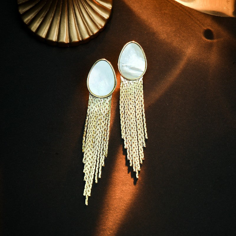 S4887E1 Long Earrings Stud Ear Accessories with tassels fine handmade gifts