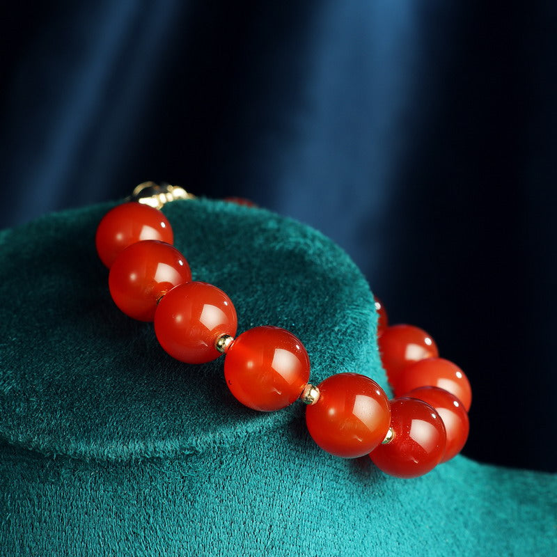 S2244C1 Red Agate Bracelet Bangle Hand Chain fine handmade gifts