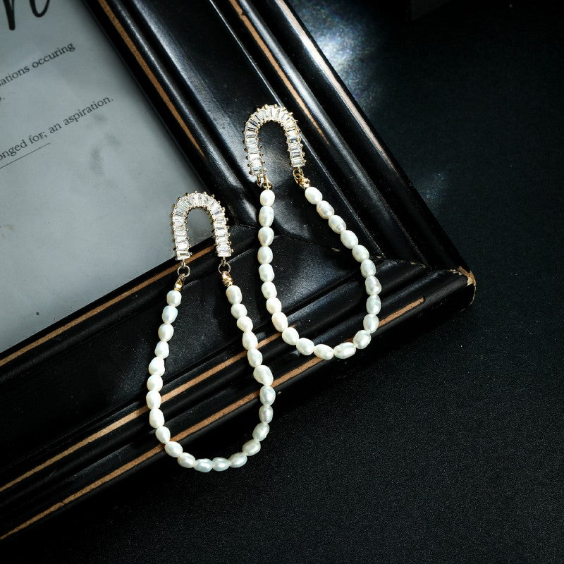 S4879E1 Pearl Earrings Stud Ear Accessories fine handmade gifts