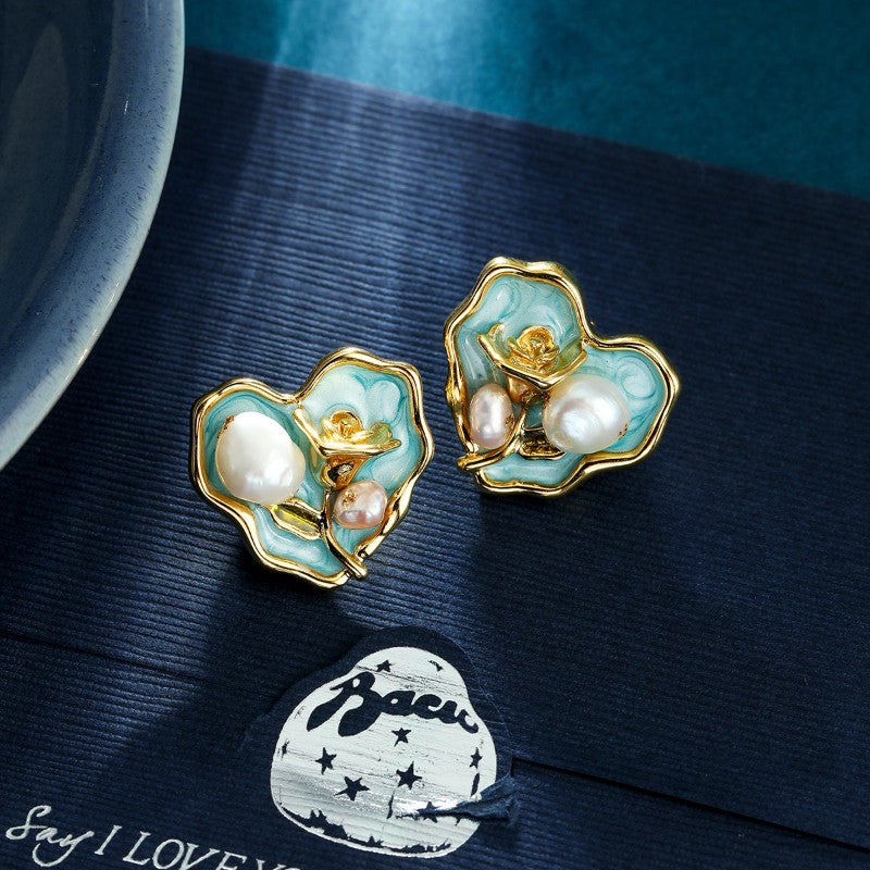 S4875E1 Pearl Earrings Stud Ear Accessories fine handmade gifts