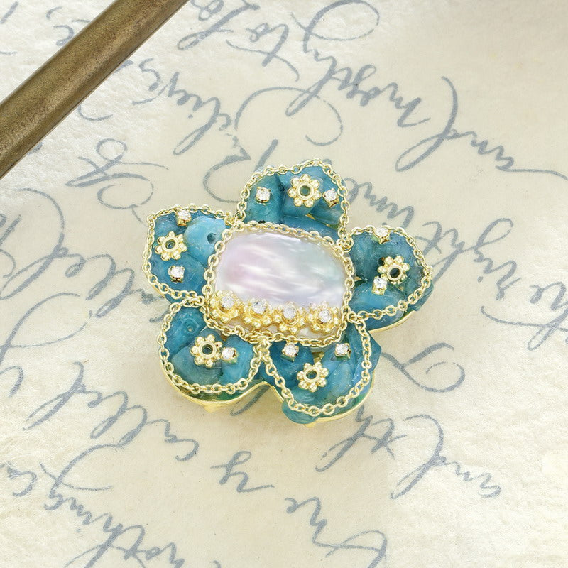 S2230B1 Pearl flower Brooch Scarf Buckle fine handmade gifts