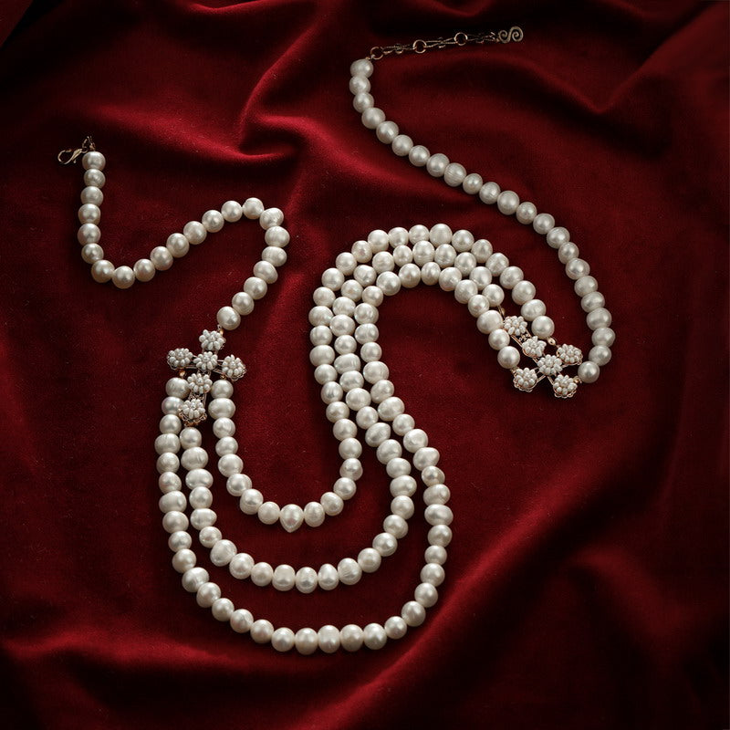 S2438N1 Pearl Sweater Chain Long Necklace fine handmade gifts