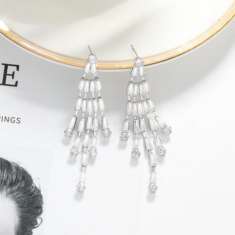 S4883E1 geometric long Earrings Stud Ear Accessories fine handmade gifts