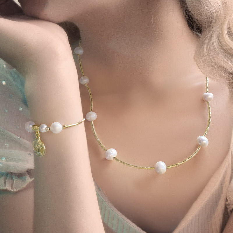 S1921C1 Pearl Bracelet Hand Chain Sweater Chain Long Necklace fine handmade gifts