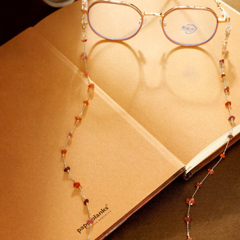 S1871G1 Pure Red Agate Glasses Chain fine handmade gifts