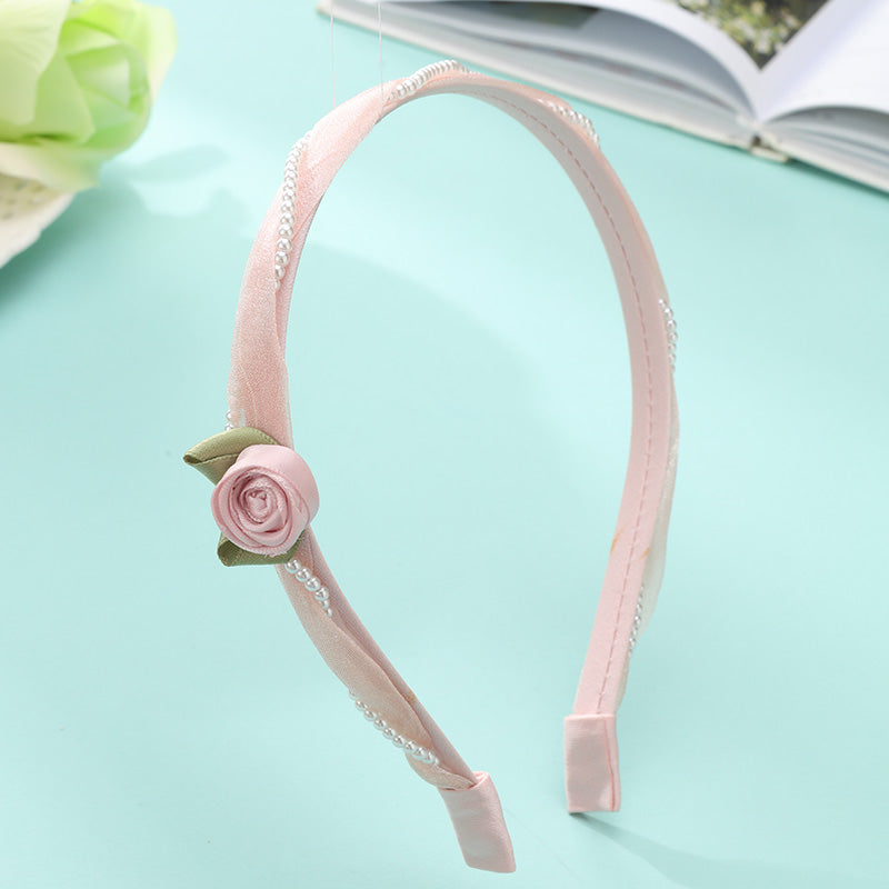 S2854H1 Anti-Slip Flower Rose Hair accessories Hairband Hair Hoop fine handmade gifts