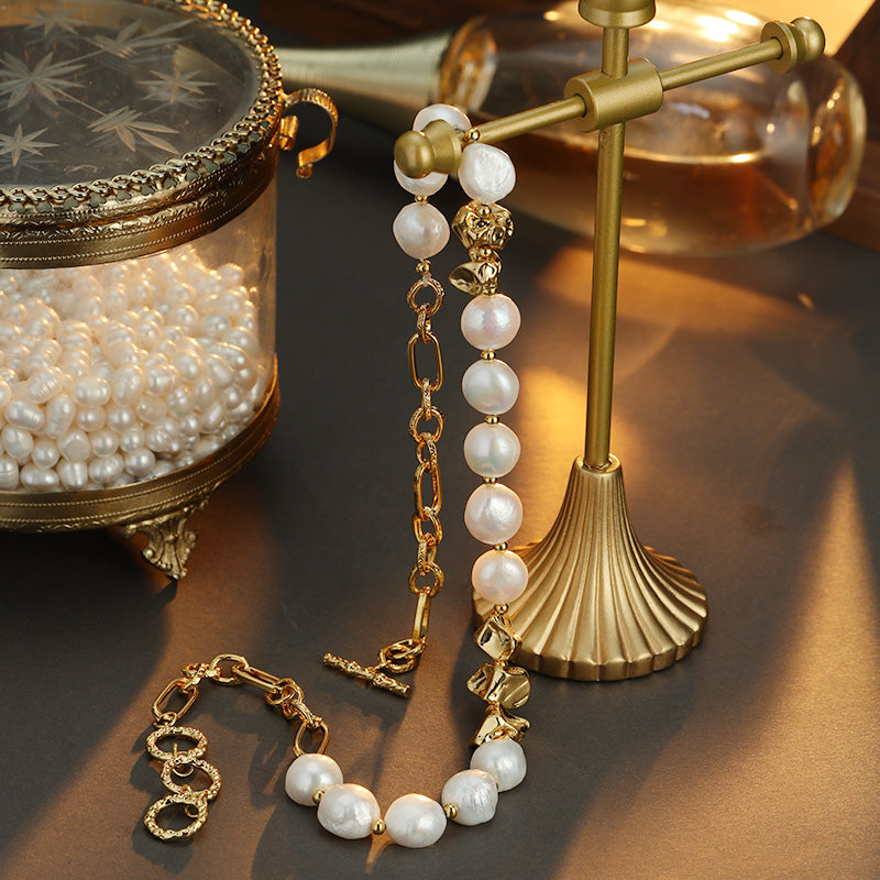S2783N1 Pearl Sweater Chain Long Necklace Choker fine handmade gifts