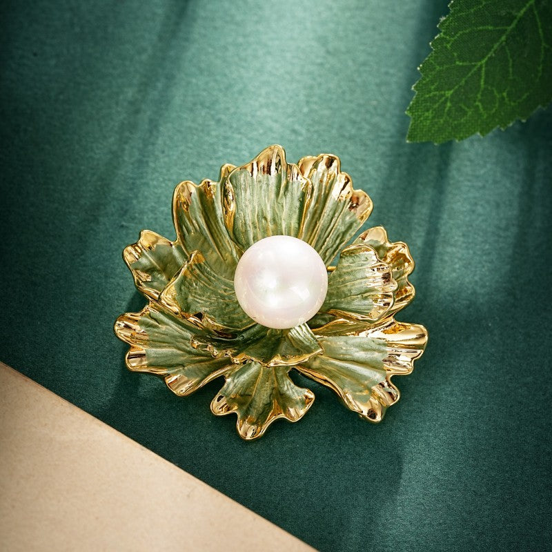 S2373B1 Pearls Brooch Scarf Buckle beautiful elegant fine handmade gifts