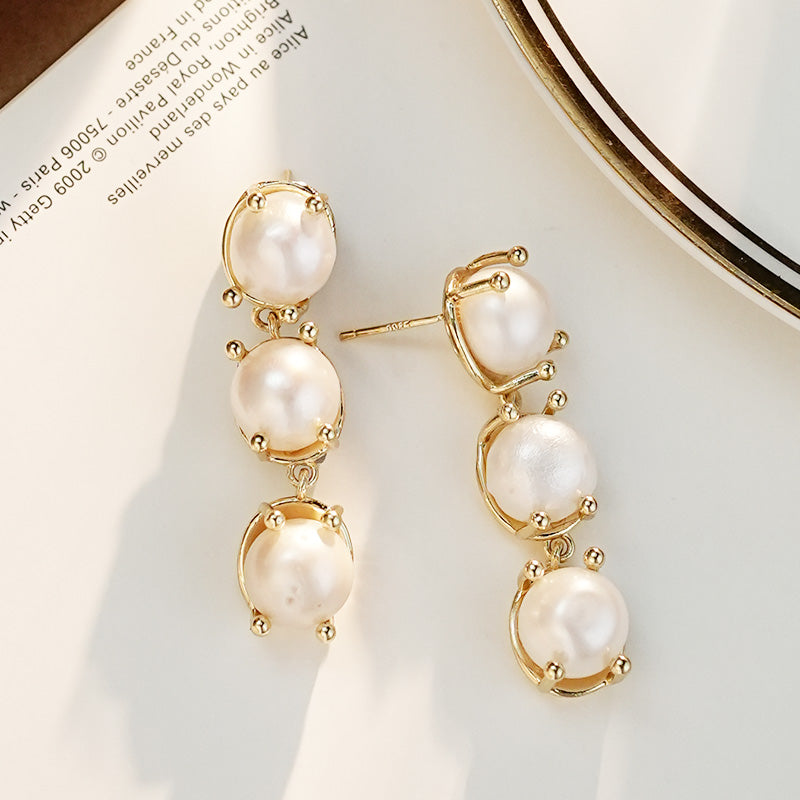 S4906E1 Pearls Earrings Stud Ear Accessories simple elegant fine handmade gifts