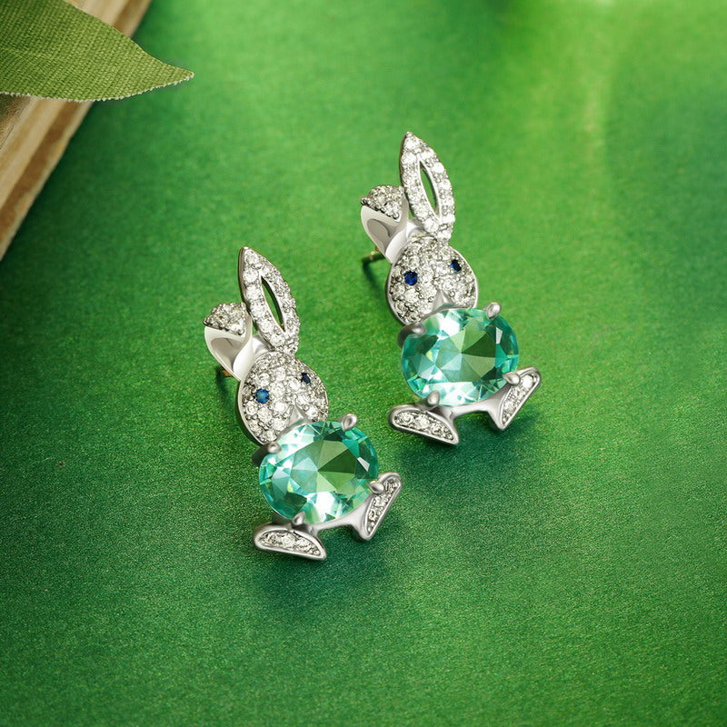S4161E2 rabbit Earrings Stud Ear Accessories fine handmade gifts