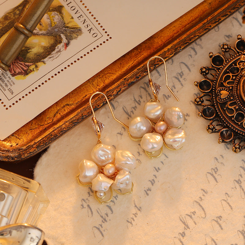 S4702E1 Pearl Stud Earrings Ear Accessories fine handmade gifts