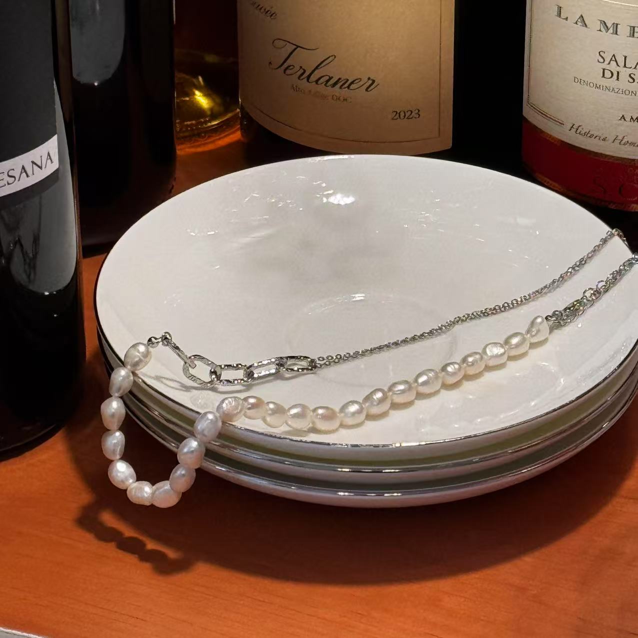 S2661N1 Pearls Sweater Chain Long Necklace Choker traditional elegant fine handmade gifts