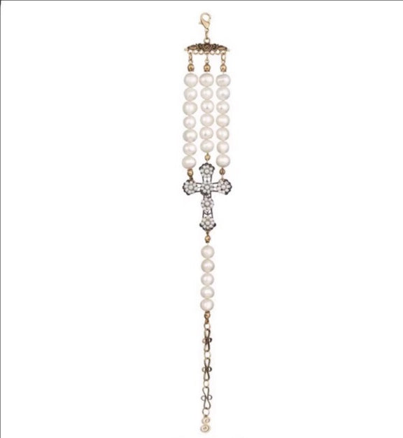 S1900C1 Pearl Bangle Hand Chain Bracelet simple elegant fine handmade gifts