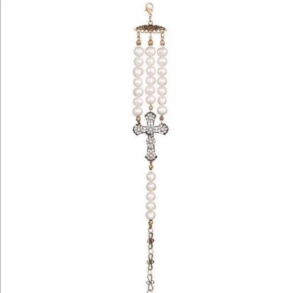 S1900C1 Pearl Bangle Hand Chain Bracelet simple elegant fine handmade gifts