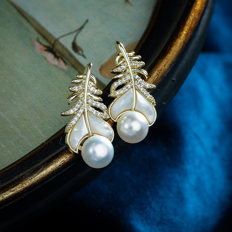 S4751E1 Pearl Stud Earrings Ear Accessories fine handmade gifts
