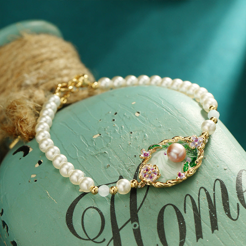 S2284C1 Pearl Bracelet Bangle Hand Chain fine handmade gifts