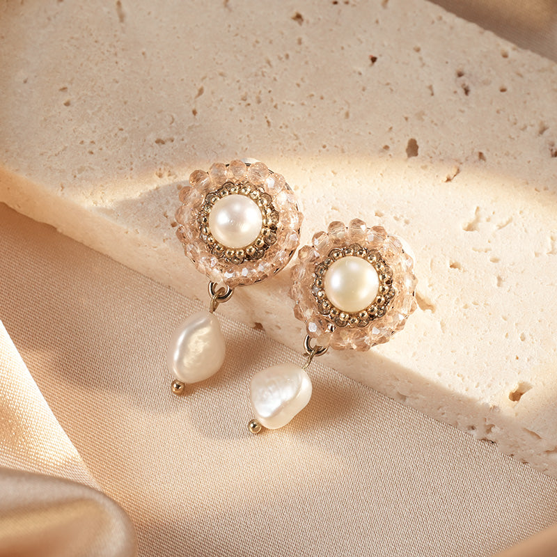 S4630E1 Pearl Earrings Stud Ear Accessories fine handmade gifts