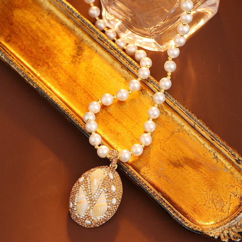S2512N1 Pearl Sweater Chain Long Necklace fine handmade gifts