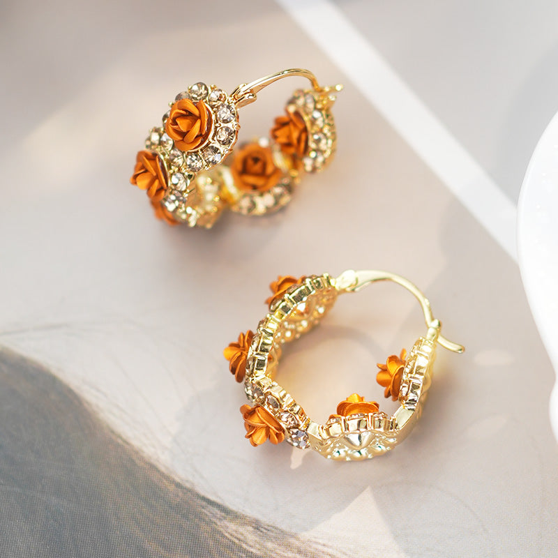 S4830E1 Flower Earrings Stud Ear Accessorie fine handmade gifts