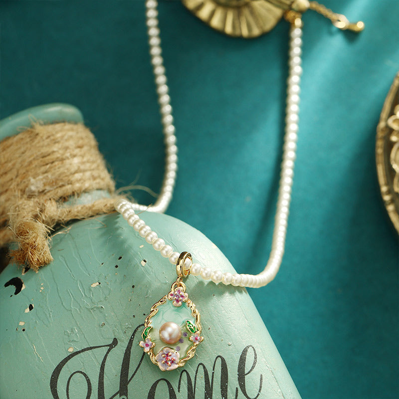 S2829N1 Pearl Sweater Chain Long Necklace fine handmade gifts