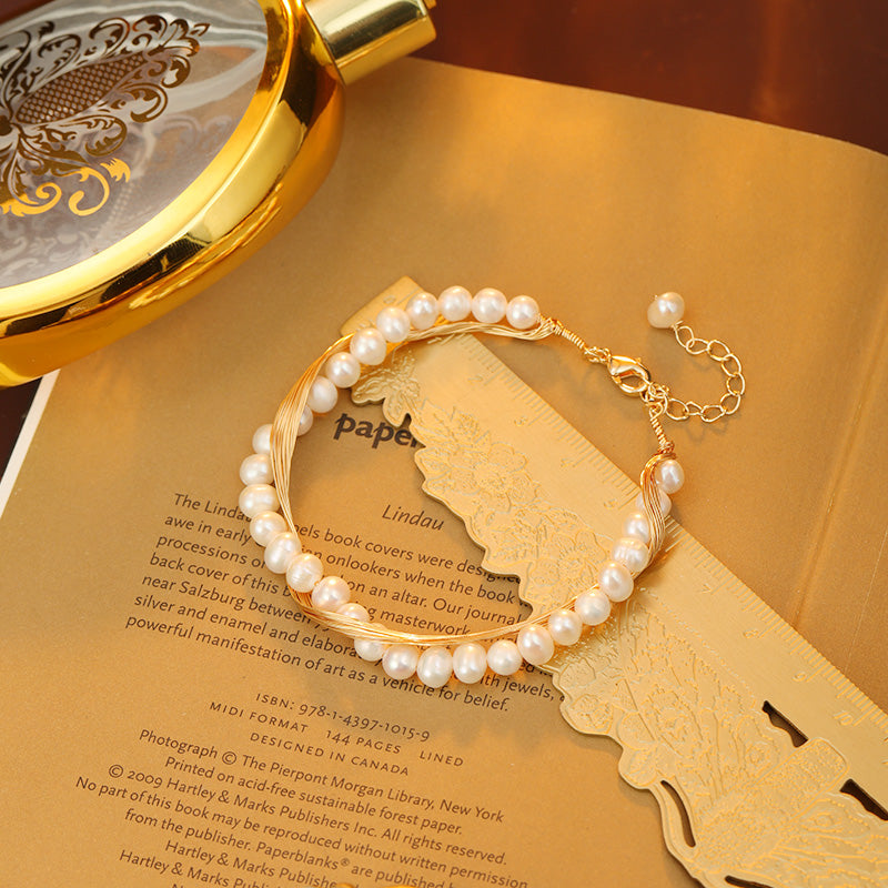S2187C1 Pearl Bracelet Bangle Hand Chain fine handmade gifts
