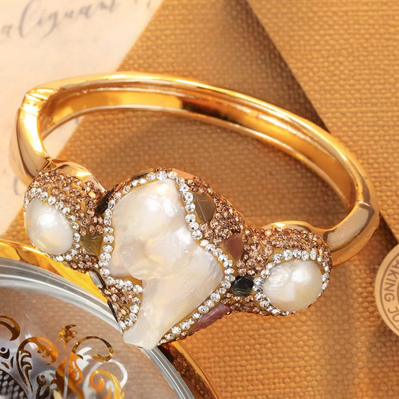 S2206C1 Pearl Titanium Bracelet Bangle Hand Chain fine handmade gifts