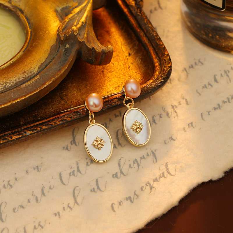 S4693E1 Pearl Earrings Stud Ear Accessories fine handmade gifts
