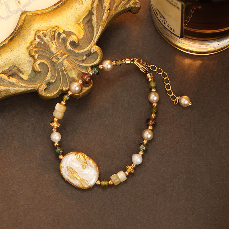 S2286C1 Pearl Bracelet Bangle Hand Chain fine handmade gifts