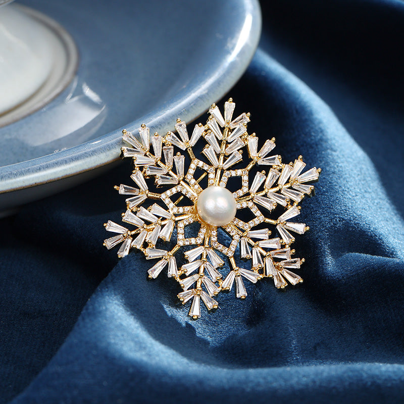 S2346B1 Pearl Brooch Scarf Buckle fine handmade gifts