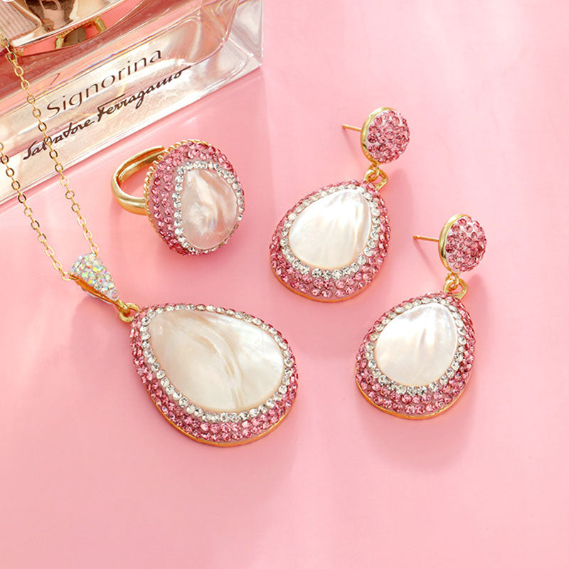 S1938S1 Necklace Earrings adjustable Ring suit fine handmade gifts