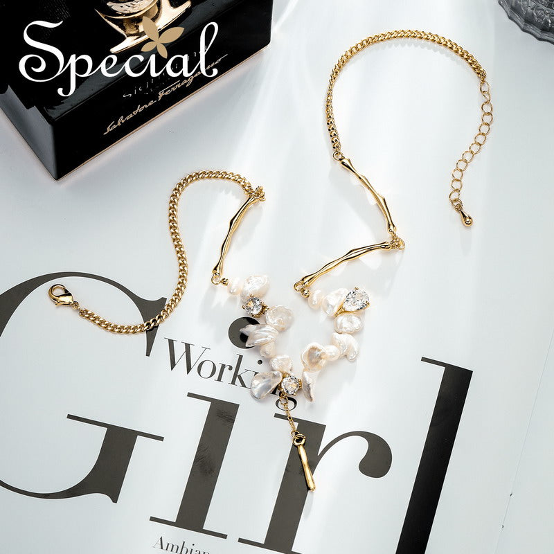 S2785N1 Pearl Sweater Chain Long Necklace Choker fine handmade gifts