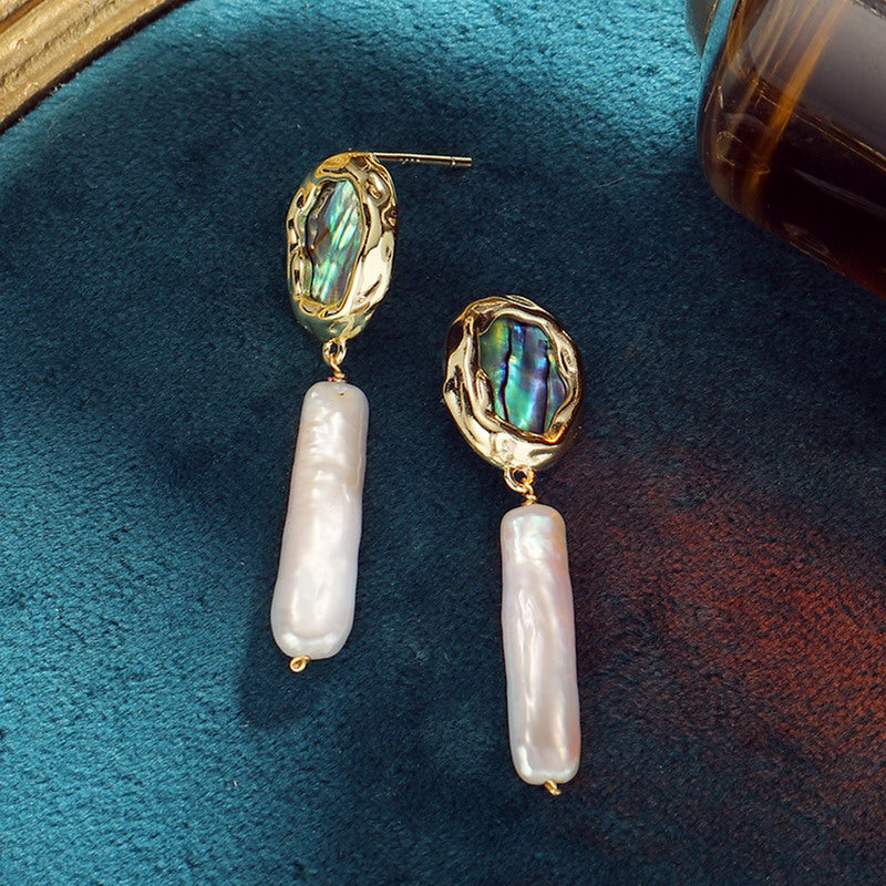 S4773E1 Pearl long Earring Stud Ear Accessories fine handmade gifts