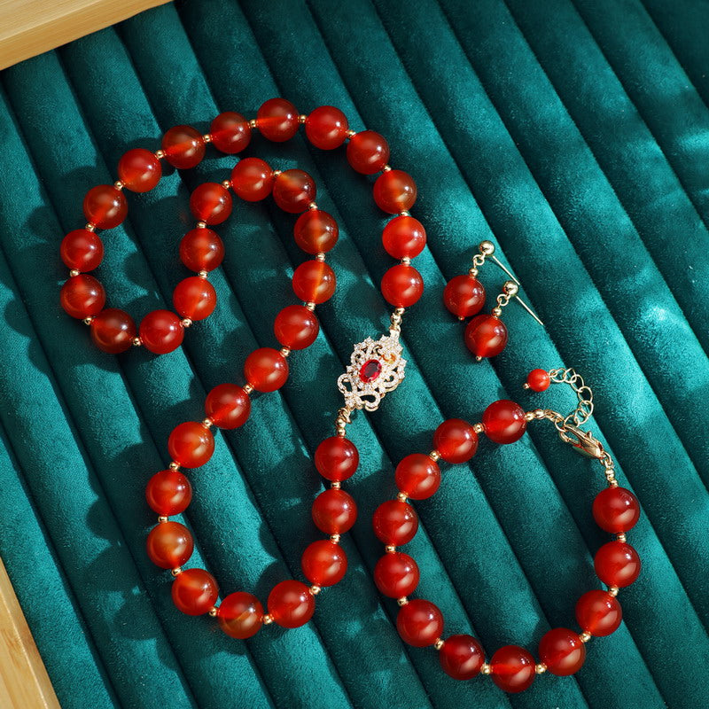 S2244C1 Red Agate Bracelet Bangle Hand Chain fine handmade gifts