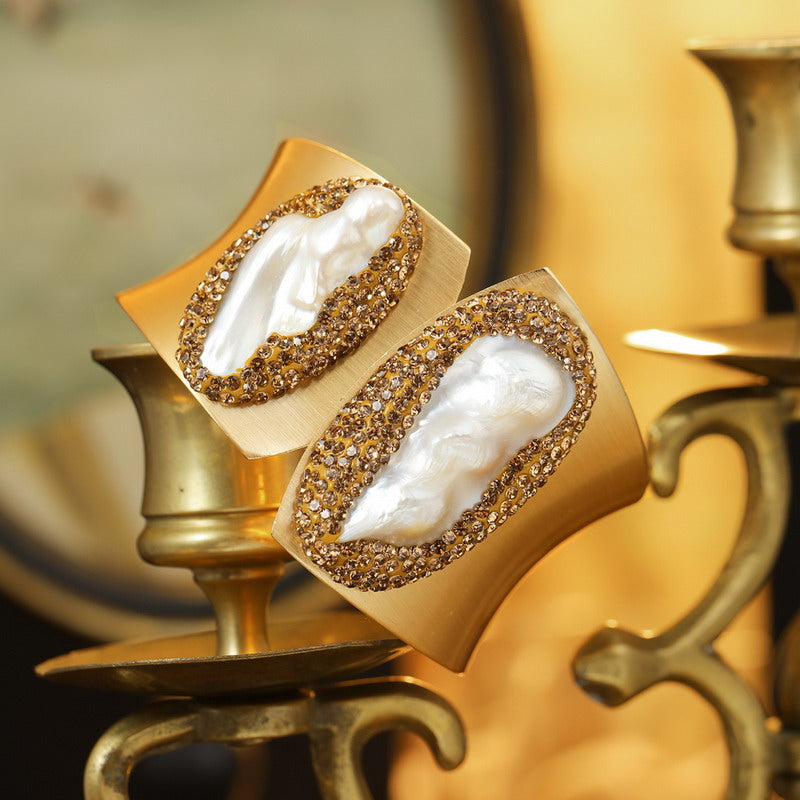 S2198C1 Pearls Bangle Hand Chain Bracelet simple elegant fine handmade gifts