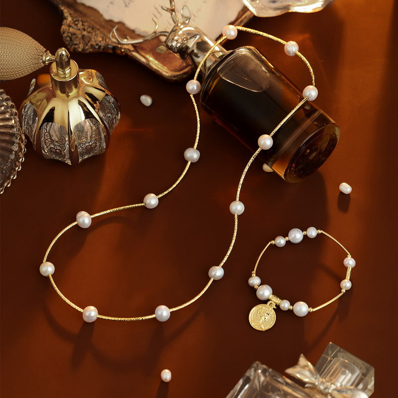 S1921C1 Pearl Bracelet Hand Chain Sweater Chain Long Necklace fine handmade gifts