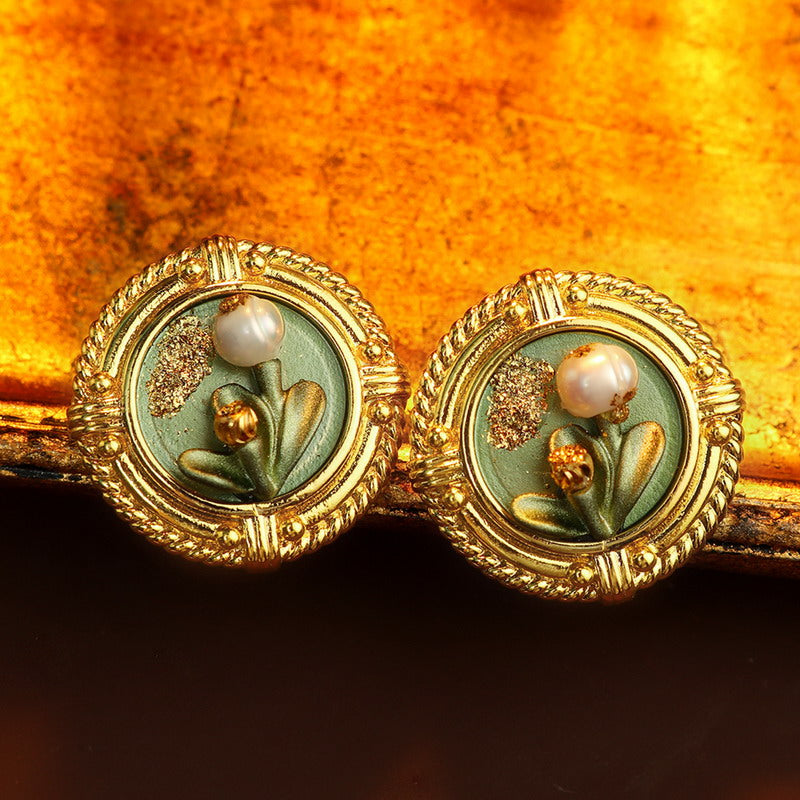 S4809E1 Pearl Earrings Stud Ear Accessories fine handmade gifts