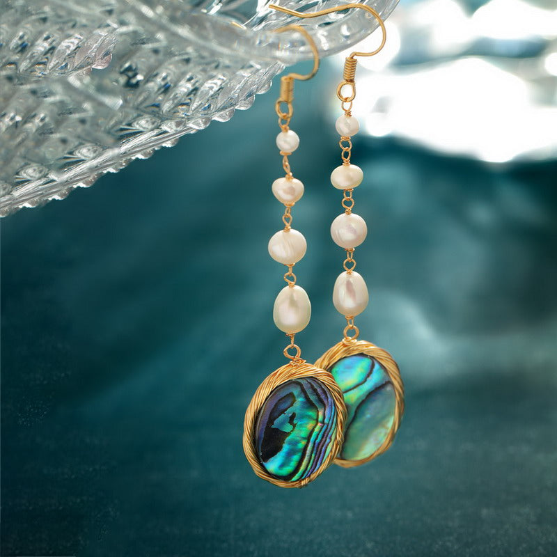 S4276E2 pearl Long earrings Stud Ear Accessories fine handmade gifts
