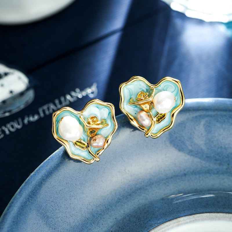 S4875E1 Pearl Earrings Stud Ear Accessories fine handmade gifts