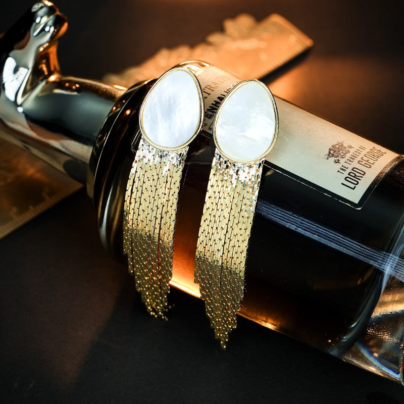 S4887E1 Long Earrings Stud Ear Accessories with tassels fine handmade gifts