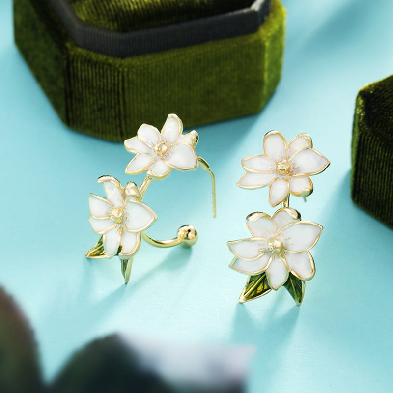 S4880E1 flower Earrings Stud Ear Accessories fine handmade gifts