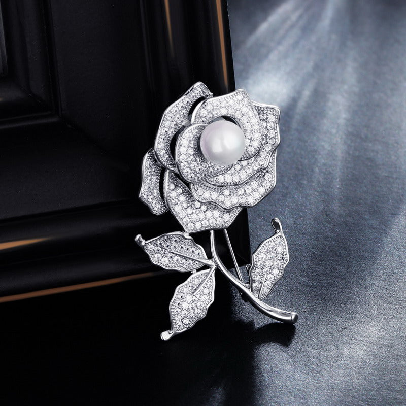S2152B1 Flower Brooch Scarf Buckle fine handmade gifts