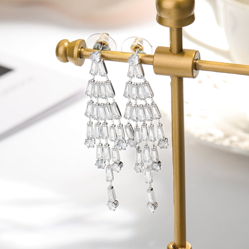 S4883E1 geometric long Earrings Stud Ear Accessories fine handmade gifts